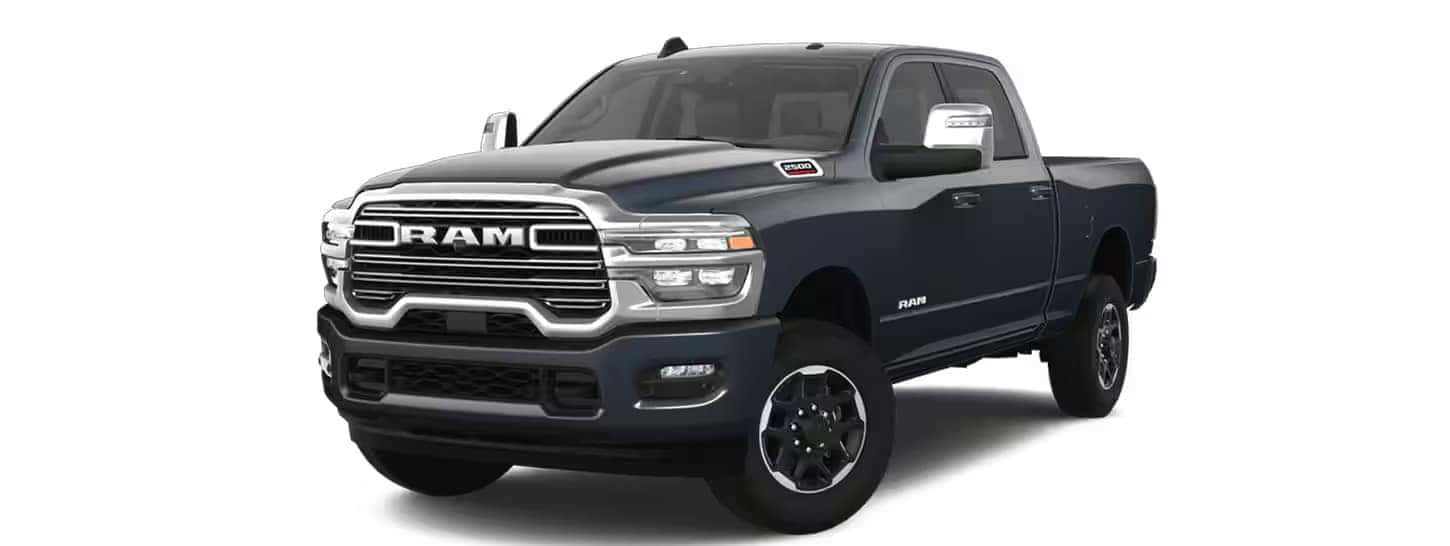 The 2025 Ram 2500 Laramie in Forged Blue Metallic exterior paint.