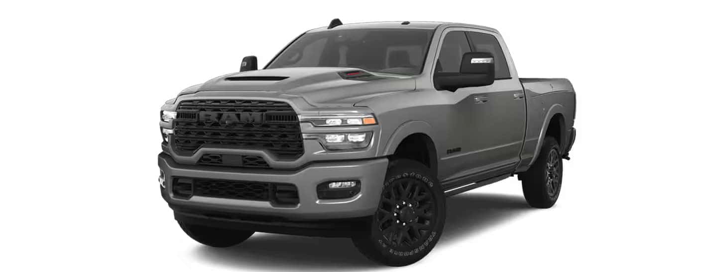 The 2025 Ram 2500 Limited in Ceramic Grey Clear coat exterior paint.