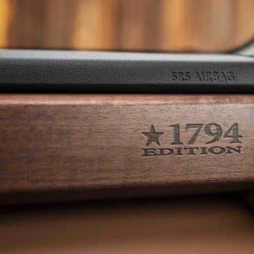 wood grain accents with 1794 Edition badging in the toyota tundra hybrid