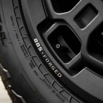 close up of a tire on the toyota tundra trd pro