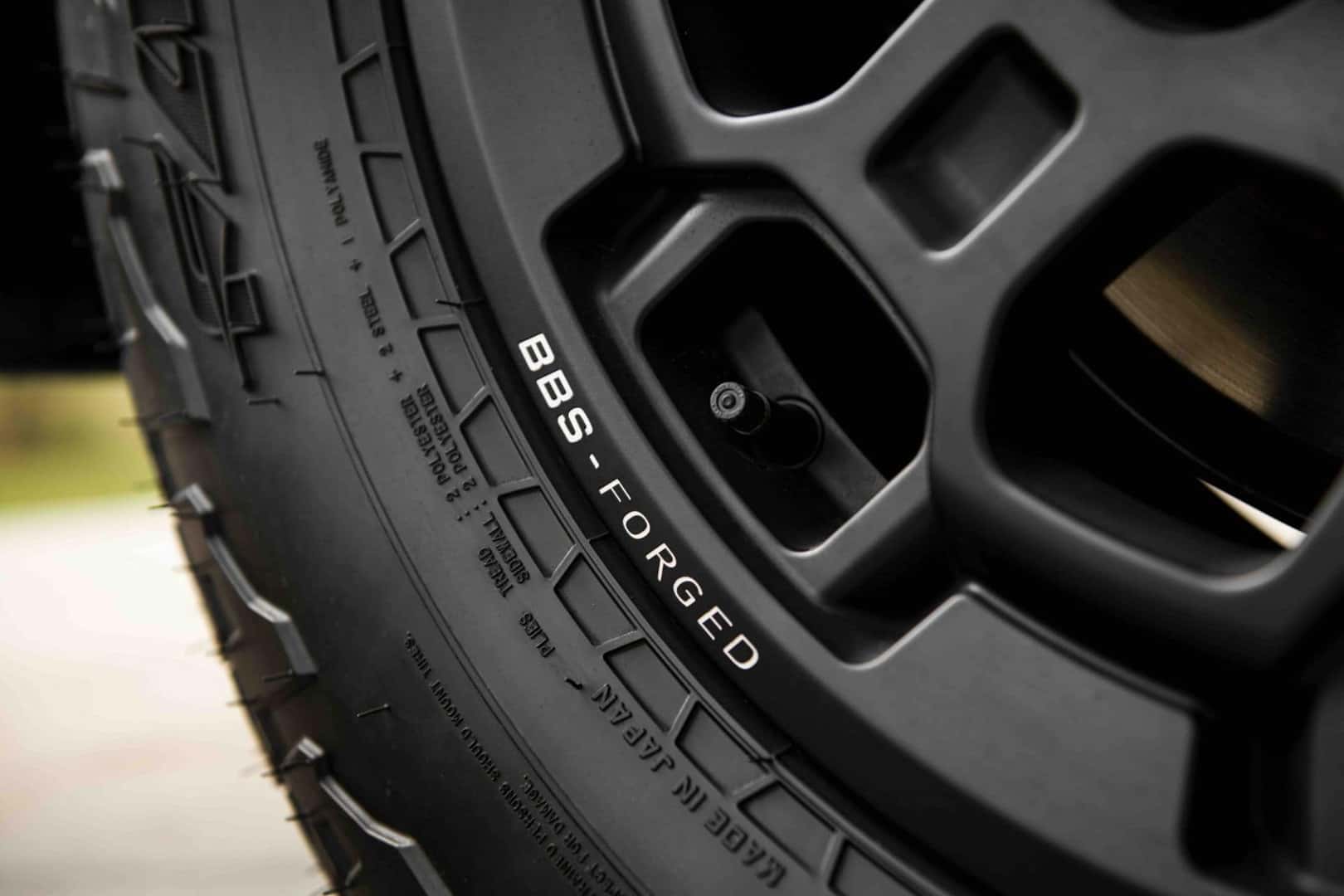 close up of a tire on the toyota tundra trd pro