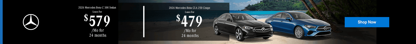 Headline: 2026 Mercedes-Benz C 300 Sedan: Headline2: 2026 Mercedes-Benz CLA 250 Coupe: