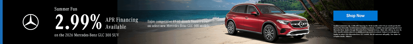 2.99% APR Financing Available on the 2026 Mercedes-Benz GLC 300 SUV
