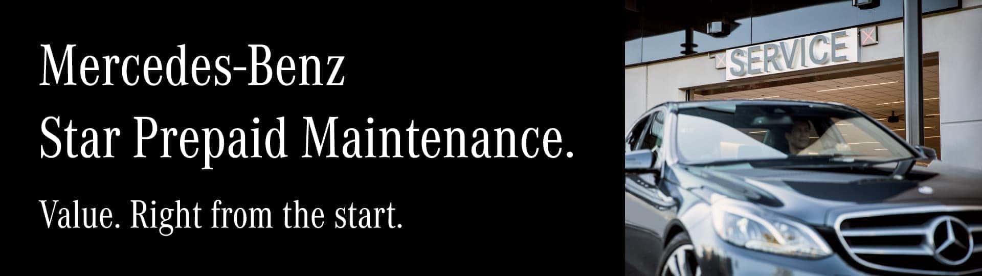 Mercedes Benz Star Prepaid Maintenance. Value, right from the start