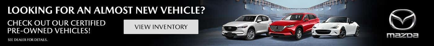Looking for an almost New Vehicle? Check out our certified pre-owned vehicles!