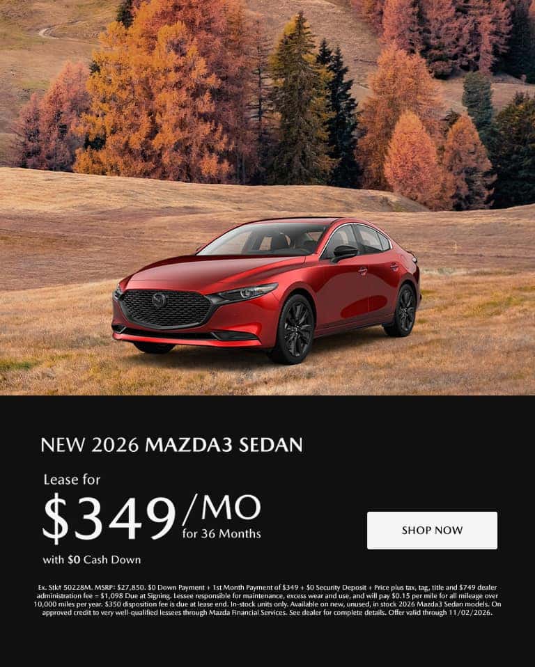 New 2026 Mazda 3sedan