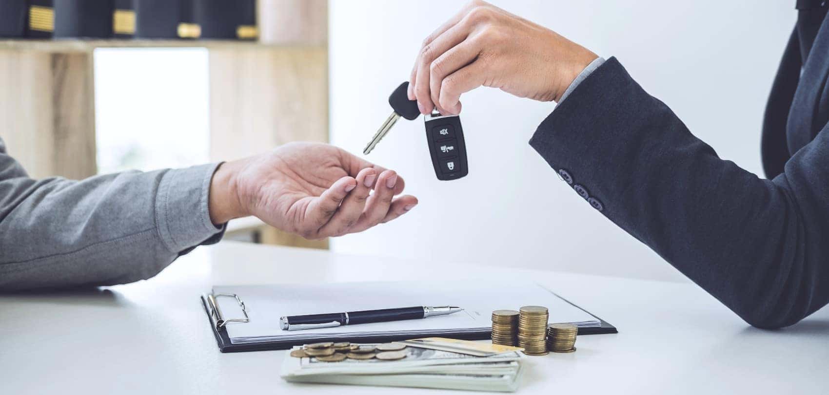 Trading in your vehicle.