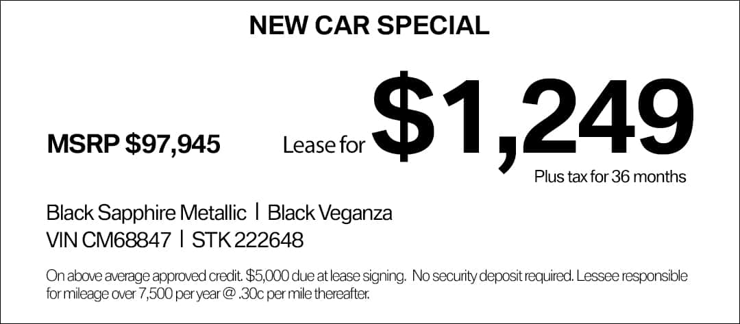 BMW 740i Lease Special