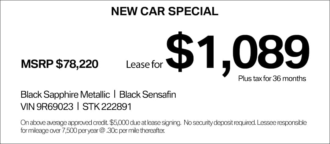 BMW X6 Lease Special