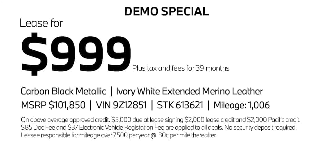 $999 BMW X7 Lease Special at Pacific BMW