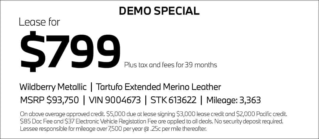 $799 BMW X5 xDrive50e lease special at Pacific BMW
