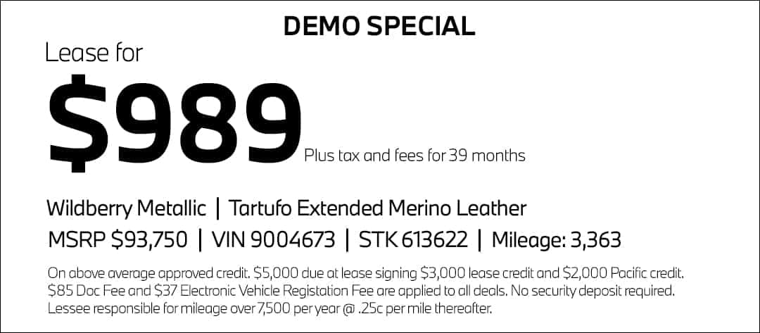 $989 BMW X5 Lease Special at Pacific BMW