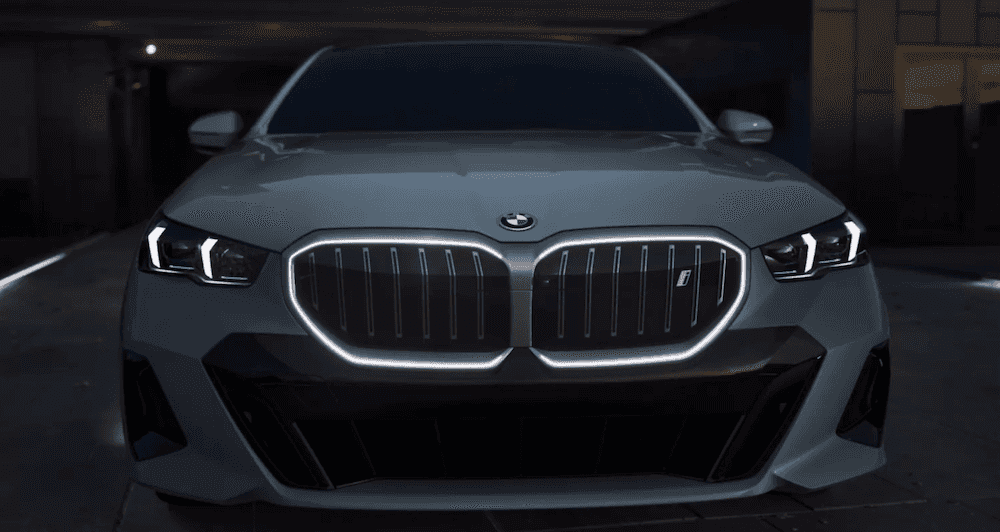 a 2026 BMW i5 in a garage.