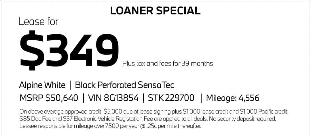 $349 BMW 330i lease special at Pacific BMW