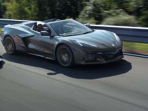 2025 Chevrolet Corvette Z06 driving on a highway