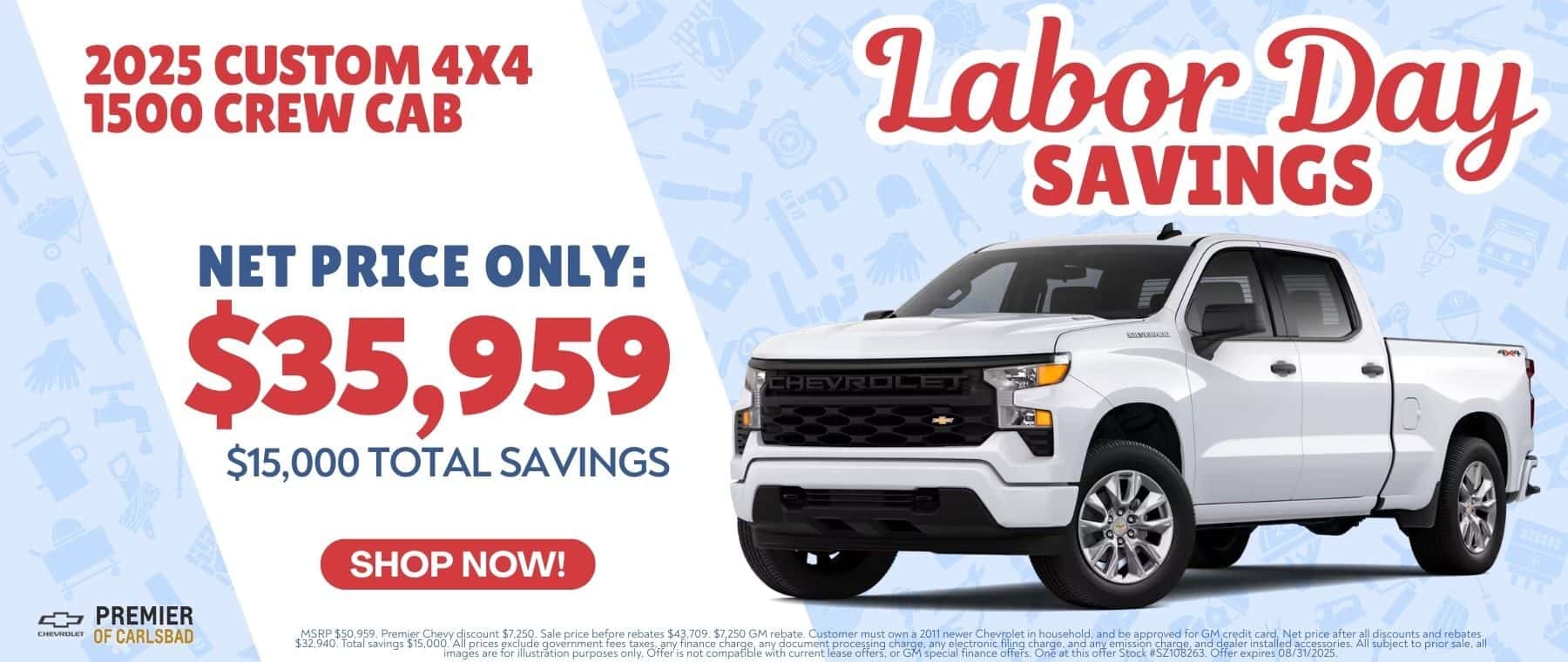 Net Cost: $35,959.00 $15,000.00 Net savings off MSRP. 1 at this offer SZ108263