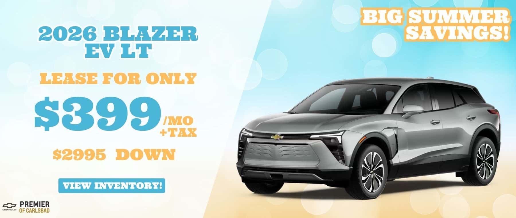 Lease a 2026 LT BLAZER EV, for as low as $399 per month + TAX,