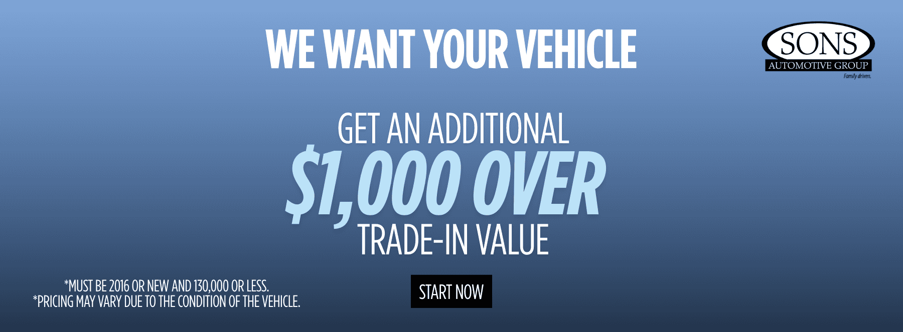 Trade in offer $1000 additional toward your trade