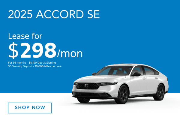 2025 Accord SE Lease $298