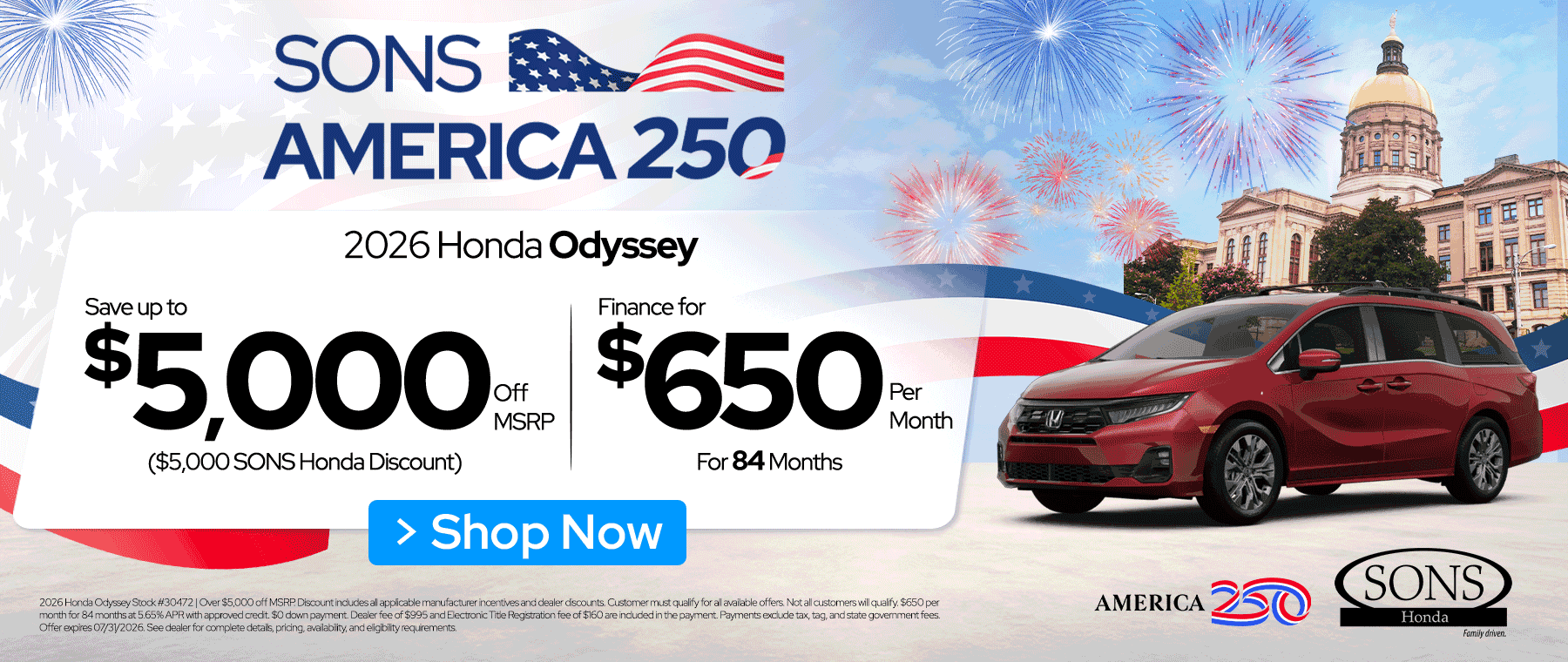 SONS Honda Sales Specials