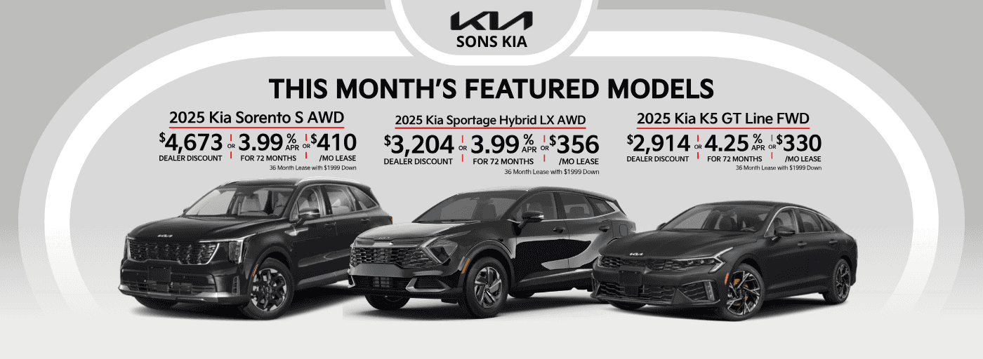 SONS Kia Monthly Incentives