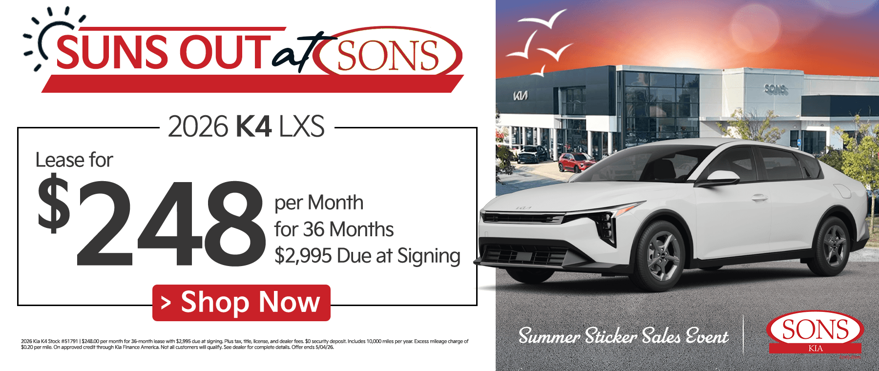 SONS KIA Specials