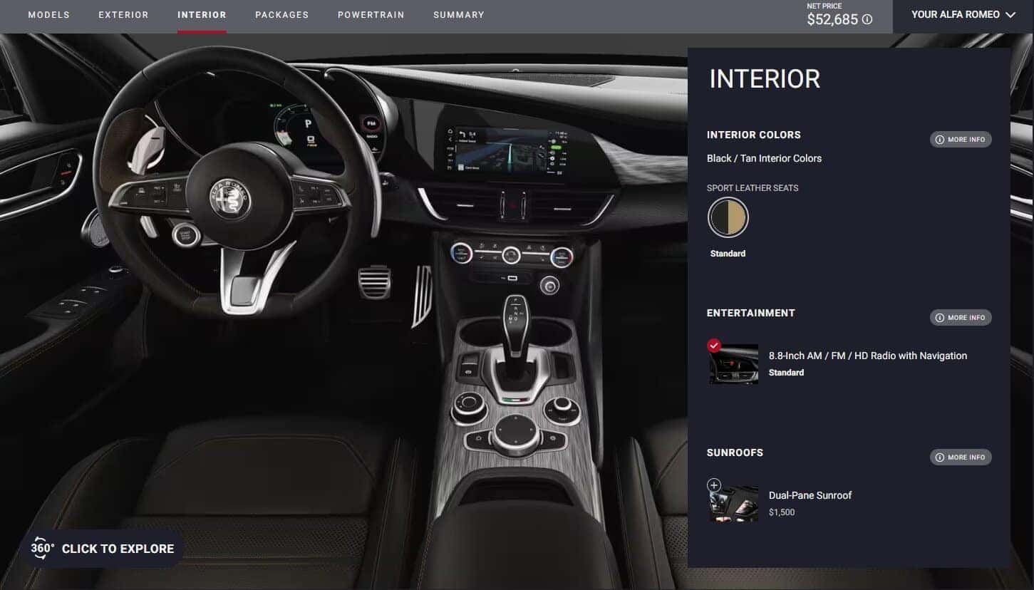 Sitemapcdatahttpswwwkedriinfoalfa Romeo Giulia Touring Konfigurator