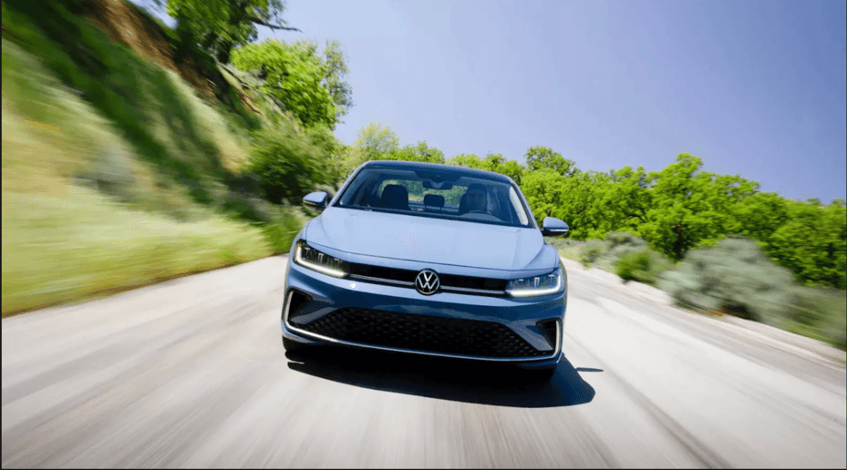 2026 Volkswagen Jetta in Monterey Blue Pearl.