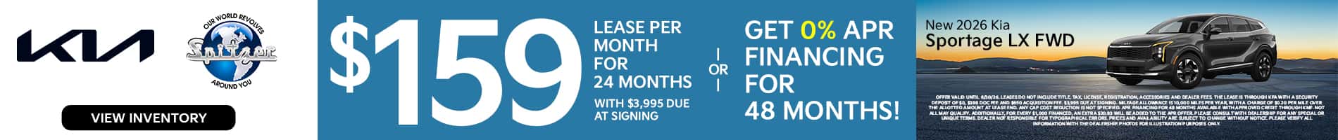 06.2026_2026 Kia Sportage_Lease for $159 for 24 mo OR 0% for 48 mo
