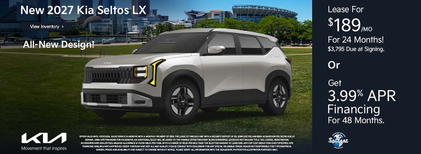 10.2026_Kia Seltos_Lease for $189 for 24 mo OR get 3.99% for 48 mo