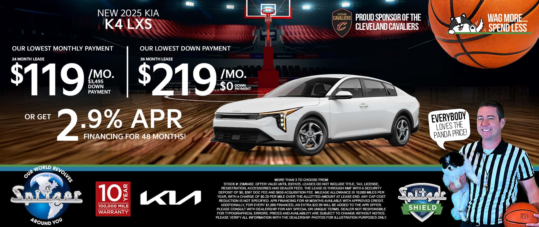 03.2025_Carrera_Lease a New 2025 Kia K4 LXS for As Low As $119 a Month OR Get 2.9% APR Financing for 48 Months!
