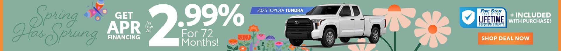 Toyota Tundra April APR Offer – Deals Desktop Page Banner