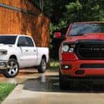 Red and white Ram 1500