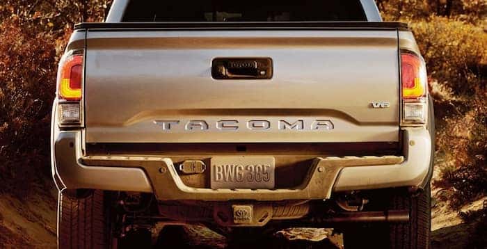 2020 Toyota Tacoma Embossed tailgate with grade-specific taillights