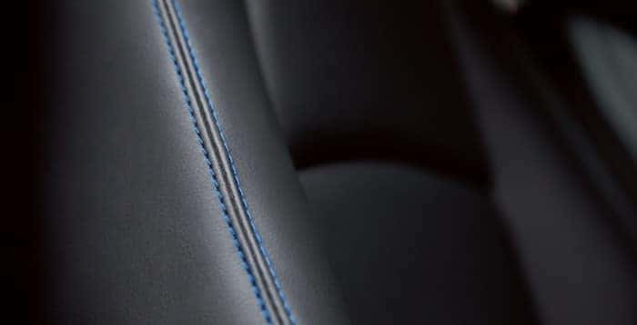 2020 Toyota Yaris leatherette seats with contrast stitching