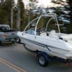 2020 Toyota Tacoma towing a boat