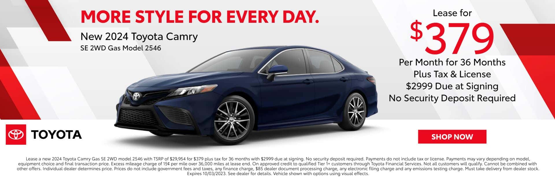 New 2024 Toyota Camry SE Lease Special