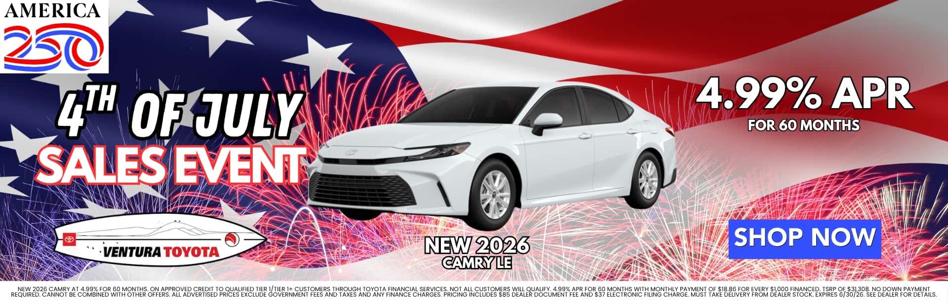 New Camry Apr Deal in Ventura, CA. Near Oxnard, Santa Barbara & Thousand Oaks.