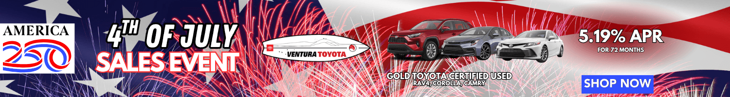 Gold Toyota Certified Used Cars deals in Ventura, Oxnard & Santa Barbara