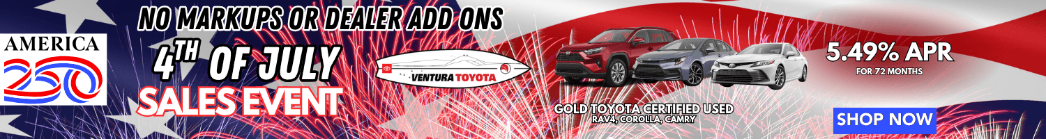 Gold Toyota Certified Used Cars deals in Ventura, Oxnard & Santa Barbara