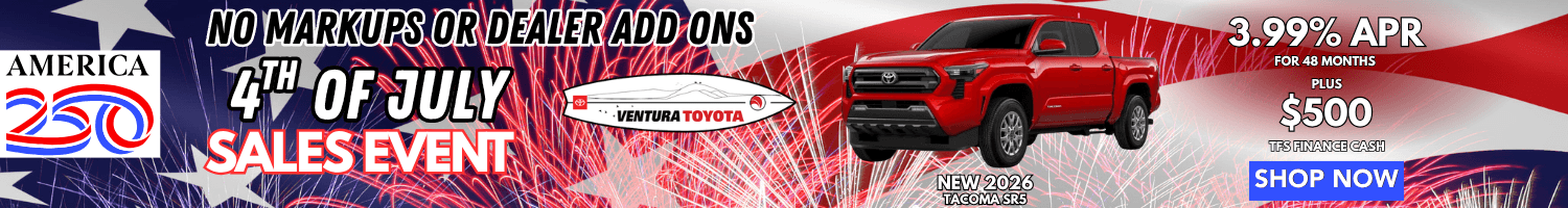 New Tacoma APR Deal in Ventura. Near Oxnard, Simi Valley, Thousand Oaks and Santa Barbara