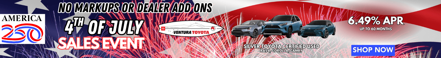Silver Toyota Certified Used Deals in Ventura, Oxnard and Santa Barbara.