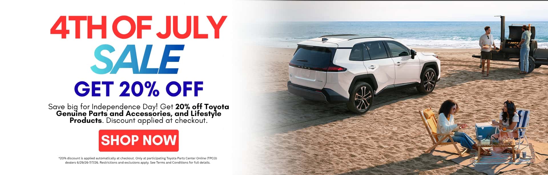20% off All Genuine Toyota Parts online