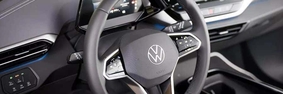 steering wheel of VW EV steering wheel of VW EV