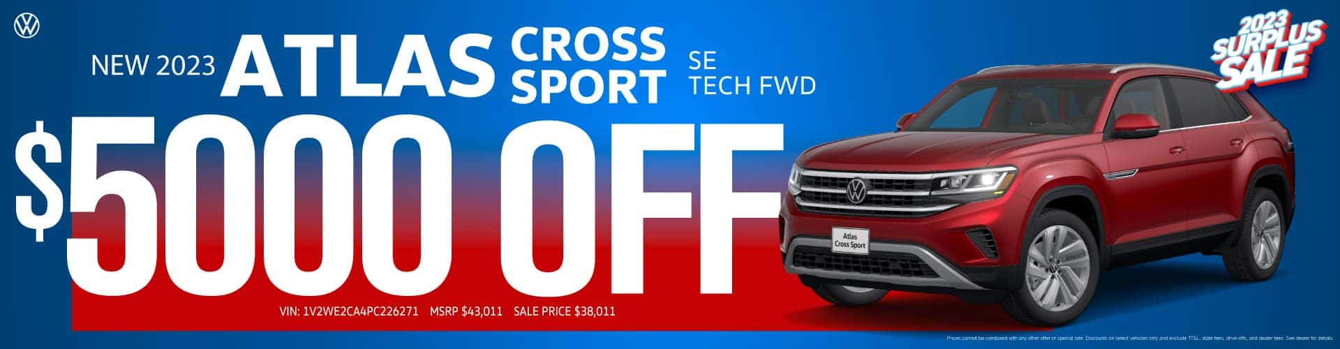 Get $5000 off Atlas Cross Sport