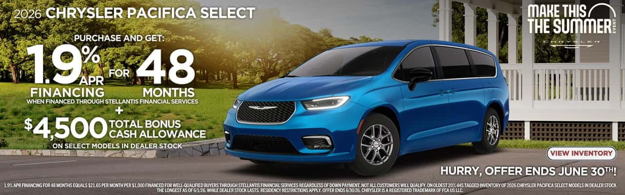 2026 Chrysler Pacific Select 1.9% for 48 months