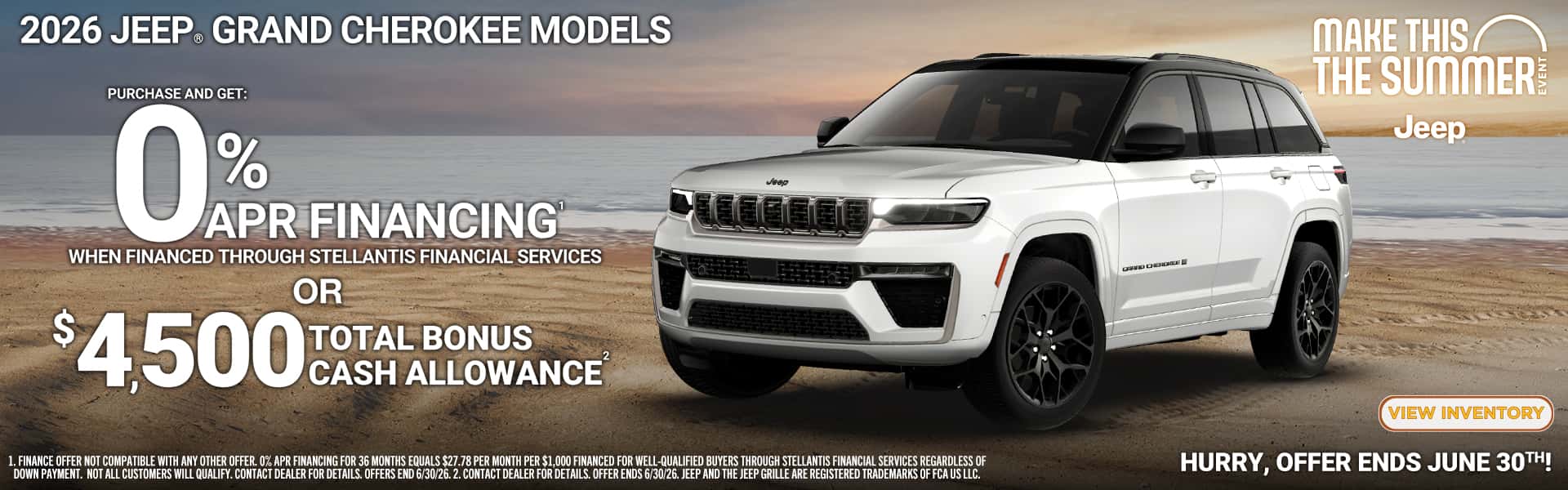 2026 Grand Cherokee 0% APR financing
