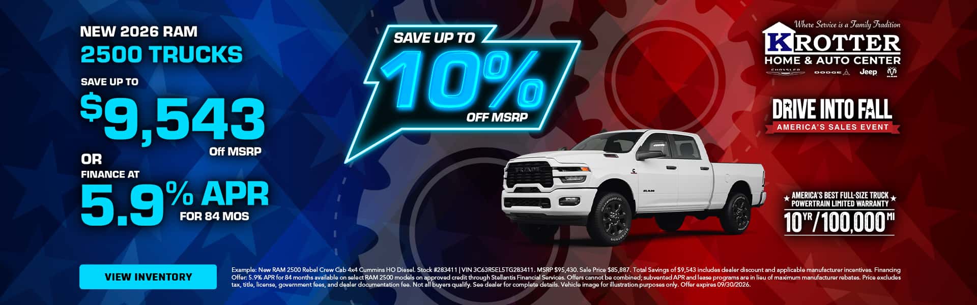 New RAM 2500 Trucks $9,543 off MSRP