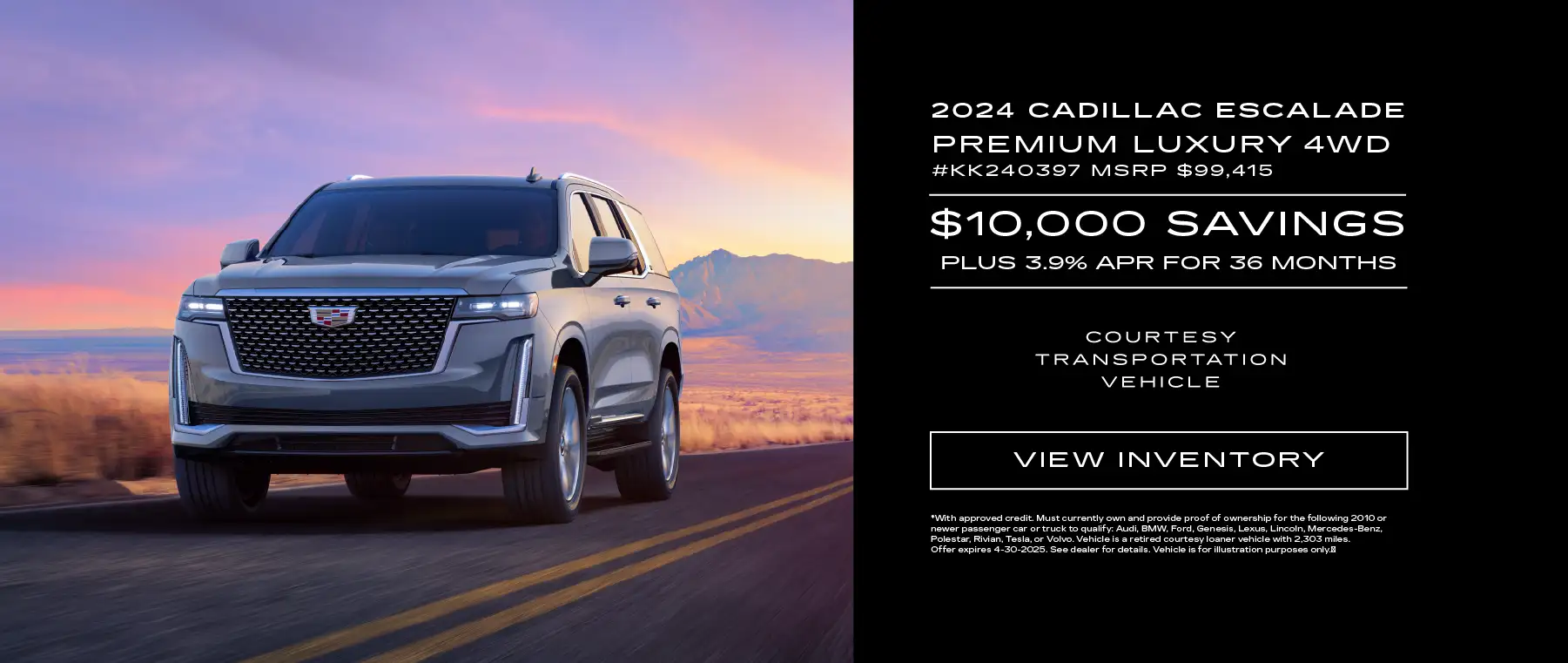 Woodhouse Cadillac Escalade Premium Luxury Offer