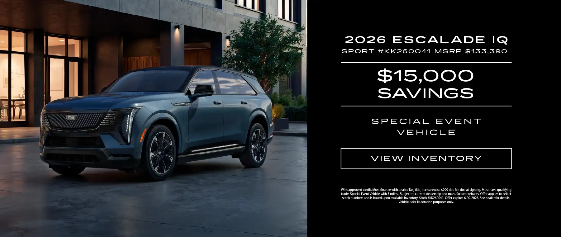 2026 Cadillac Escalade IQ Sport - Receive up to $15,000 in savings